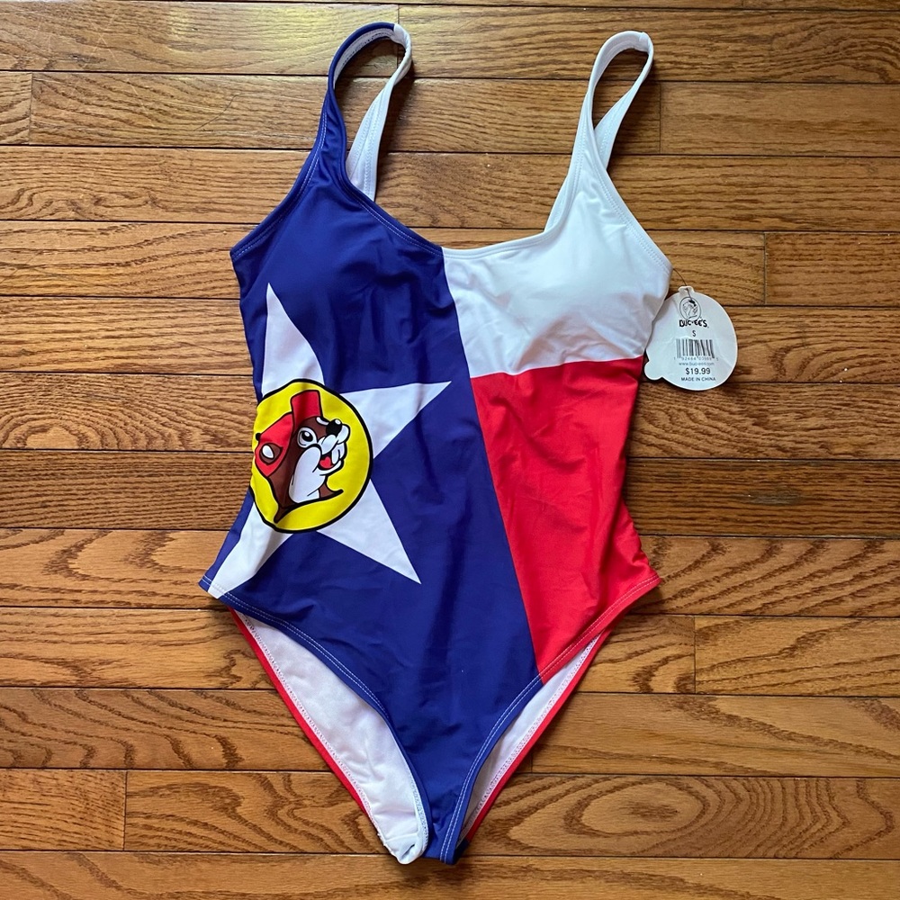 Buc-ee’s Texas Flag One Piece Swimsuit Small